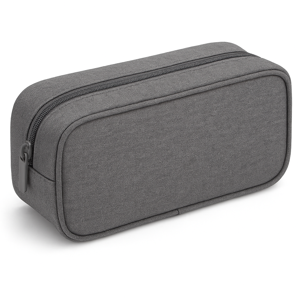 Pencil Case Big Pencil Bag Pouch High Storage Pen Marker Holder Cases Office Stationery Organizer Supplies Makeup Bag Men Women, Gray 10x6x5