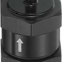 uxcell 4mm (3/16") Fuel Check Valve, Non-Return One Way Hose Check Valve, Aluminum Alloy Control Accessories for Petrol, Diesel, Gas, Oil, Air, Water, Black