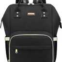 Diaper Bag Backpack, Diaper Bags for Baby Girls Boys, Baby Bags for Moms Dads, Nappy Changing Bag with Insulated Pockets,Multi-functional Waterproof Backpack with Stroller straps-Black