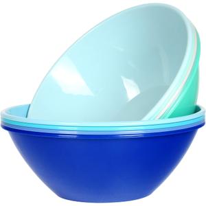 Youngever 10 inch 100 Ounce Plastic Mixing and Serving Bowls, Popcorn Bowls, Salad Bowls, Chip and Dip Serving Bowls, Set of 9 (Coastal) Youngever 10 inch 100 Ounce Plastic Mixing and Serving Bowls, Popcorn Bowls, Salad Bowls, Chip and Dip Serving Bowls, Set of 9 (Coastal)