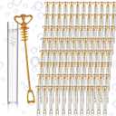 150 Pcs Bubble Wands Bulk for Wedding Party Mini Heart Wand with Bubble Solution for Wedding Bridal Showers Valentine Anniversary Birthday Supplies(Gold,Double Heart)