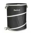 Rachmi 40 Gallon Collapsible Pop-Up Trash Can, Heavy Duty Reusable Outdoor Yard Waste Leaf Bag & Garbage Bin with Hard Bottom for Garden, Camping, RV, and Indoor Storage, Black