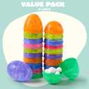 JOYIN 30 Pcs Plastic Iridescent Printed Bright Easter Eggs 3.15" Tall for Easter Hunt, Basket Stuffers Fillers, Classroom Prize Supplies, Filling Treats and Party Favor