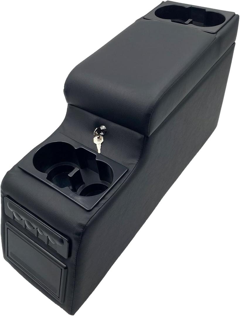 Truck Center Console Truck Seat/Bench Organizer for Jeep CJ5 1976-1983,Jeep CJ7 1976-1986,Jeep Wrangler(YJ) 1987-1995 (Black)