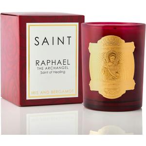 SAINT Raphael The Archangel Scented Candle with Prayer and Prayer Coin, Saint of Healing, Soy Coconut Aromatherapy Candle with 80 Hour Burn Time, Special Edition