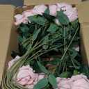 50 PCS Roses Artificial Flowers, Fake Roses with Stem Realistic Blush Silk Rose for DIY Wedding Bouquets Table Centerpieces Arrangements Baby Shower Birthday Home Decor Valentines Day Gift for Her