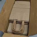 METRONIC Paper Gift Bags 5.25x3.75x8 50Pcs, Christmas Gift Wrap Bags with Handles, Brown Kraft Paper Bag for Small Business, Bulk Party Favors Bag for Birthday, Shopping, Retail, Made in USA