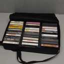 CaseLogic Audio Cassette Tape Storage Case Holds 30 Cassettes Zipper Top, Cassette Tape Holder for Car - Music Cassette Tape case w/ Carry Handle - Black