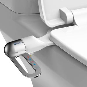 Bidet Toilet Seat Attachment Ultra Slim Bidet With Self Cleaning Dual Nozzle Adjustable Water Non Electric Bidet Fresh Water Spray for Sanitary and Feminine Wash (Sliver)