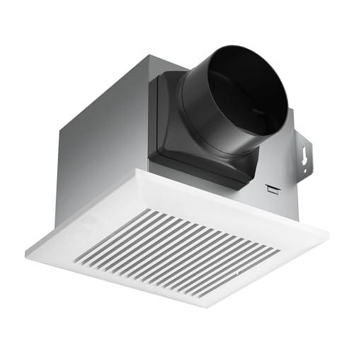 Tech Drive Very Quiet Bathroom Exhaust Fan - 80 CFM, 1.5 Sone, No Attic Access Needed, Energy Star Certified, Easy to Install,4-Inch Duct, Ceiling Mounted for Bathrooms Up to 85 Sq. Ft