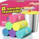 300 Count 8 Gallon Trash Bags - Heavy Duty Medium Garbage Bags 30 Liter Unscented 0.94 Mil Thick & Leakproof Wastebasket Liners for Kitchen Bathroom Home