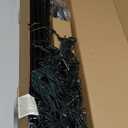 Lomotech Christmas Tree Lights - 10Ft 404 LED with 7.08" Topper, Remote Controll Waterproof Iron Pole Waterfall Lights for Outdoor Christmas Decorations (White)