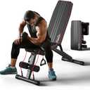 Adjustable Folding Weight Bench for Home Gym, 660 lbs Capacity Multi-Functional Workout Bench Sturdy Durable for Full Body (X2)