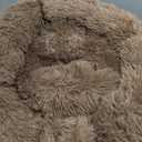 MIXJOY Orthopedic Dog Bed Comfortable Donut Cuddler Round Pet Beds Ultra Soft Washable Dog and Cat Cushion (20''/23''/30'') (23'', Brown)