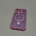 MOCCA Design for iPhone 15 Pro Case with Magnetic Invisible Stand [Full Camera Protection] [Compatible with Magsafe] Military Drop Shockproof Translucent Matte Phone Case Cover 6.1",Lavender Purple