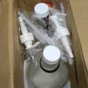 2 Pack 64 Oz Laundry Detergent Dispenser with Pump and Lid - Half Gallon Glass Pump Bottle for Laundry Soap Dispenser, Liquid Detergent, Fabric Softener Dispenser - Extra Label, Funnel