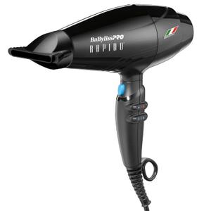 Nano Titanium Italian Rapido Hair Dryer - Professional, Lightweight 2000 Watt Blow Dryer (Black)