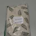 Round Leaf Tablecloth-Washable Linen Table Cloth-Green Vintage Design for Indoor Outdoor Dining,Picnic,Restaurant Decor