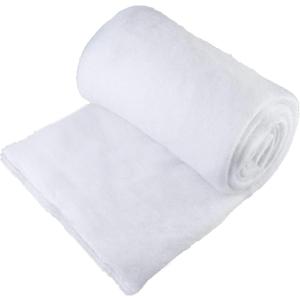 Snow Blanket for Christmas Decorations - 94 x 31 Inch Large Artificial Snow Blanket for Christmas Village Displays, White Winter Dcor - Thick Fluffy Faux Snow Backdrop Xmas Party Christmas Tree Base