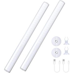 LED Mirror Lights Portable Rechargeable Vanity Light 3 Brightness Touch Control Makeup Light for Bathroom Dressing Room 2 Packs