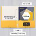 Better Office Products Two Pocket Portfolio Folders, 50-Pack, Yellow, Letter Size Paper Folders, 50 Pieces, Yellow