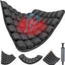 1Pcs Sondor Travel Cushion - Inflatable Airplane Seat Cushion for Travel.Suitable for Long Distance Sedentary People to Use,Easy to Carry (Black-3d Cushion-1pcs-40+)