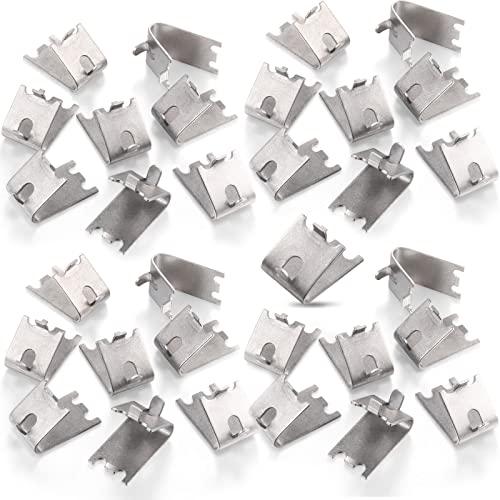 Hotop 24 Pieces 920158 Refrigerator Shelf Clips Freezer Cooler Shelf Support Commercial Replacement Rack Clips Buckles for Fridge Parts
