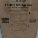 OlarHike 23QT Stackable Storage Bins with Lids - Folding Storage Box with Doors and Wheels, Collapsible Plastic Organizers for Closets and Organization, Bathroom, Drawers, Office, Gifts, 3 Pack