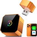 2026 Mini Wireless CarPlay Adapter, Wired to Wireless CarPlay & Android Auto Dongle, Plug and Play, Stable Zero Latency, Compatible for iPhone iOS 10+ & Android 11+