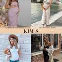 KIM S Shape Your Bump Seamless Maternity Shapewear for Dress, Pregnancy Underwear Prevent Chafing Belly Support (Beige)