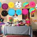 17Pcs 80s Party Decorations, Retro Disco Paper Lanterns for 1980s Theme Birthday, Home Hanging Decor