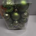 Christmas Ball Ornaments - 30pcs Shatterproof Christmas Ornaments Set Plastic Hanging Christmas Decorations for Xmas Tree Holiday Party Decor, 6 Styles in 4 Sizes (Light Green)
