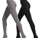 No nonsense Women's Super Opaque Control Top Tights 90 Denier Soft High Waist Pantyhose (X-Large)