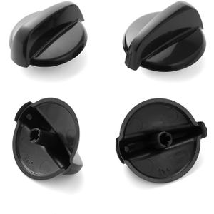 WB03K10216 Stove Knobs Cooktop Replacement Parts for GE Range Cooktop Oven Knobs KIP 5F30 222D1140 General Electric Black Gas Cooktop GE Surface Burner Control Knobs 4 Pcs