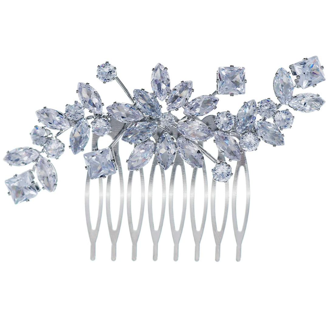 Luxury Bridal Comb Crystal Pearl Wedding Headpiece Exquisite Bridal Accessory for Bridesmaid Party