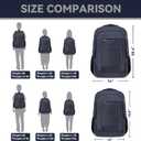 AREYTECO Laptop Backpack, 17 Inch Travel Backpack Airline Approved, Business Anti Theft Slim Sturdy Work Computer College High School Backpack Bag Fits 17.3 Inch Notebook for Men Women, Blue