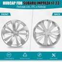 Hubcap Wheel Hub Cover for Subaru Impreza 2017 2018 2019 2020 2021 2022 2023 Accessories, OEM Style Custom Replacement Wheel Cap Tire Hub Lossless Installation Hub Cap, Chrome Plated Silvery 16 Inch