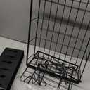 7 code Large Dish Drying Rack for Kitchen Counter, Detachable Large Capacity Dish Drainer Organizer, 2-Tier Dish Racks with Utensil Holder, Black