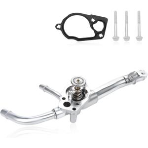 Aluminium Engine Coolant Thermostat Housing Compatible with Buick Enclave 2008-2017, Chevy Traverse 2009-2017, GMC Acadia 2007-2017, Saturn Outlook 2007-2010 3.6L Replacement for 12599235