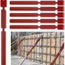 Blulu 6 Pcs Concrete Turnbuckle Form Aligner 35" - 38.5" Adjustable Length with 5" x 3" Bent Plate Adjustable Wall Brace Form Tube for Concrete Formwork Construction Engineering Tools