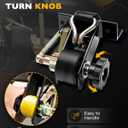 Ladder Rack Ratchet Straps with J-Hook (4 PCS), 1.4" Black Square Tube Mount, 1.5" Wide x 7.5' Long Black Retractable Ratchet Tie Down Strap Roof Rack, 500 lbs Load Heavy Duty, Cargo Buckle Lock Strap