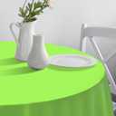 3 Pack Plastic Table Cloth Round 84 inch Plastic Tablecloth Disposable Round Cover Leakproof for Parties, Picnic, Camping, Birthday, Weeding (Lime Green)