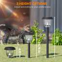 AOSEA Bright 10 Pack Solar Lights Outdoor Waterproof IP65,LED Sola Pathway Lights for Outside,Landscape Path Lighting,Garden Decor for Yard,Patio,Landscape,Walkway,Sidewalk,Driveway,Lawn (Cold White)