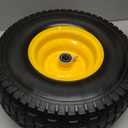 2 Pcs 15x6.00-6 Lawn Mower Tire and Wheel, Replacement for John Deere(Most 100 and 300 Series)/Cub Cadet Riding Mower front tires, with 3/4" & 5/8" Bearing, 3-4.4" Offset Hub, 4 Ply tubeless, 570 lbs