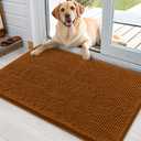 OLANLY Dog Door Mat for Muddy Paws 36x24, Absorbs Moisture and Dirt, Absorbent Non-Slip Washable Doormat, Quick Dry Chenille Mud Mat for Dogs, Entry Indoor Entryway Carpet for Inside Floor, Ochre