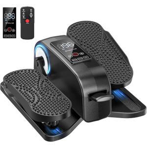 Under Desk Elliptical Machine for Senior Mini Elliptical Leg Exerciser with Remote Quiet Portable Electric Seated Foot Pedal Exerciser for Home Office