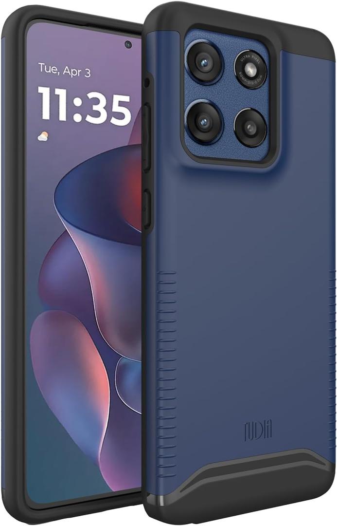 TUDIA Merge [Military Grade] for Motorola Moto G Stylus 5G 2025 Case - [Drop Tested] Dual Layer Shockproof Slim Rugged Grip Heavy Duty Protective Phone Cases Cover - Indigo Blue