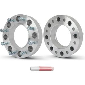 OCPTY 2PCS 8x200 to 8x200 Wheel Spacers 2 inch 14x1.5 Studs 142mm Hub Bore Forged Hub Centric Wheel Spacers 8 Lug fit for 3500 for F-350 Super Duty