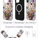 Jusy Magnetic Stained Glass Floral Case for iPhone 16 Pro, Bouquet | Compatible with MagSafe, Cute Aesthetic Flower Design, TPU and PC Protective Phone Cover