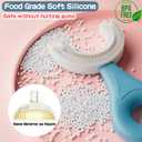 YOTEE U-Shaped Toothbrush Kids 2 PCS - Toddler Toothbrush with Food Grade Soft Silicone Brush Head, Manual Whole Mouth Tooth Brush for Kids Age 2-6(Blue+Pink)